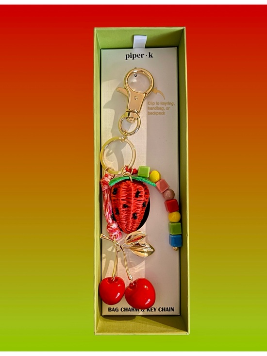 Accessories - piper.k Cherry & Strawberry Fruit Charm Keychain/bag charm
